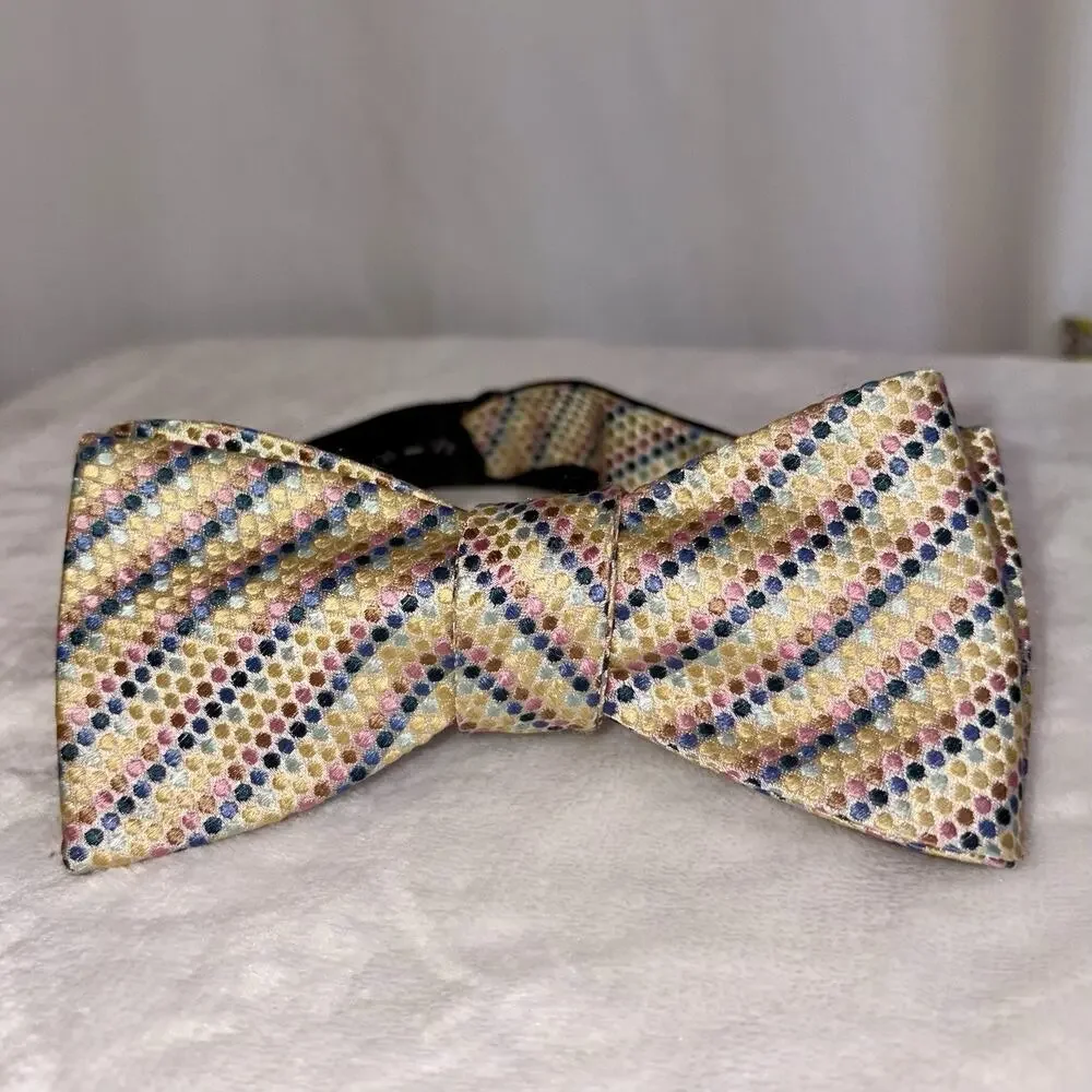 Saddlebred Men's Bow Tie Silk Blend Adjustable Size Formal Event Cocktail Party